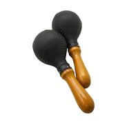 1 Pair Maracas Sand Hammer Percussion Musical Instruments Plastic Handles Rhythm Wood Concert for Live Performance Party KTV
