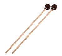 1 Pair Marimba Mallets, Portable Wool Ball Sticks Marimba Mallets with Maple Handle Percussion Playing Accessories for Musical Instrument (brown wood pole)