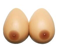 1 Pair Mastectomy Postoperative Silicone Breast Forms Artificial Silicone False Breast for Woman 300g-3200g Size 34A-48 E 52 D 50 DD (M(B,800g/pair), Suntan Colour)