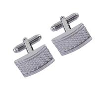1 Pair Men's Carved Striped Cufflinks Metal Cuff Link Business Shirt Cufflinks For Conference Wedding Celebrations