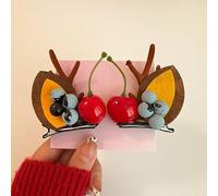 1 Pair Merry Christmas Hairclips Merry Christmas Elk Horn Hair Clip Deer Horn Bell Headband Girl Gifts Happy New Year Party Dress Up