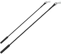 1 Pair Metal Curtain Draw Rods 11mm Black Curtain Pull Rods (100cm)