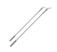 1 Pair Metal Curtain Draw Rods 11mm Grey Curtain Pull Rods (75cm)