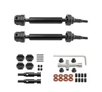 1 Pair Metal CVD Drive Shaft with Wheel Hex Adapter RC Upgrade Parts for ARRMA 1/10 2WD Gorgon RC Car (Black)