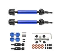 1 Pair Metal CVD Drive Shaft with Wheel Hex Adapter RC Upgrade Parts for ARRMA 1/10 2WD Gorgon RC Car (Blue)