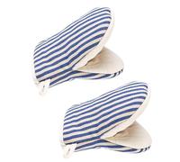 1 Pair Mini Oven Mitts,High Heat Resistant Oven Gloves,Kitchen Short Oven Mit with Hanging Loop for BBQ, Baking, Cooking and Grilling, (Blue)