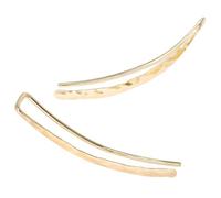 1 Pair Minimalist Gold Ear Climber Earrings, U-Shape Clasp Handcrafted Simple Arc Jewellery for Everyday Wear, 0.79 Inch