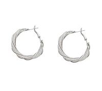 1 Pair Minimalist Twisted Hollow Hoop Earrings for Women Lightweight Cartilage Jewelry for Daily Wear and Enhancing Your Style