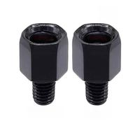 1 Pair Mirror Adapter M10 M8 Clockwise Motorcycle Motorbike Rearview Mirror Adapter Bolt Steel Metal For Motorcycle Support Bracket(Black(M10-M8))
