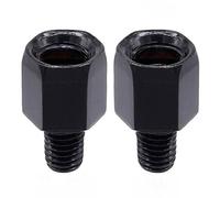 1 Pair Mirror Adapter M10 M8 Clockwise Motorcycle Motorbike Rearview Mirror Adapter Bolt Steel Metal For Motorcycle Support Bracket(Black(M8-M10))