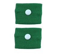 1 Pair Motion Sickness Wristbands, Natural Nausea Relief Bands for Kids &Adults, Anti-Nausea Wristbands, for Car Sea Sickness Travel Sickness Pregnancy Morning Sickness (Green)