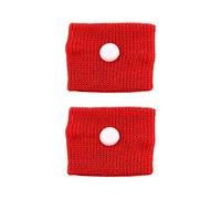 1 Pair Motion Sickness Wristbands, Natural Nausea Relief Bands for Kids &Adults, Anti-Nausea Wristbands, for Car Sea Sickness Travel Sickness Pregnancy Morning Sickness (Red)