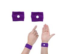 1 Pair Motion Sickness Wristbands, Natural Nausea Relief Bands for Kids &Adults, Anti-Nausea Wristbands, for Car Sea Sickness Travel Sickness Pregnancy Morning Sickness (Purple)