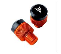 1 Pair Motorcycle Accessories CNC Mirror Hole Plug Bolts Cover Screws Caps Compatible with Yamaha MT 07 09 03 10(Mt-orange Clockwise)
