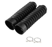 1 pair motorcycle bellows, motorcycle fork bellows fork cover rubber fork protector bellows fork cover shock gaiters cover for CQR ATV dirt bike 205 x 42mm(black)
