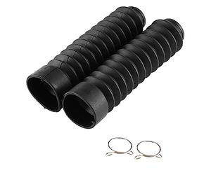1 pair motorcycle bellows, motorcycle fork bellows fork cover rubber fork protector bellows fork cover shock gaiters cover for CQR ATV dirt bike 205 x 42mm(black)