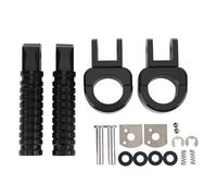 1 Pair Motorcycle Foot Peg Aluminum Alloy Enhanced Grip Adjustable Angle Foot Peg Footrest for Motorbike with 1in 1.06in 1.25in Bumper