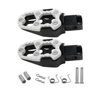 1 Pair Motorcycle Footpeg Footboard Rear Footrest Foot Peg Rest Board Motorcycles Accessories Foot Pedals(White)