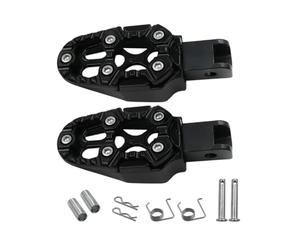 1 Pair Motorcycle Footpeg Footboard Rear Footrest Foot Peg Rest Board Motorcycles Accessories Foot Pedals(Black)