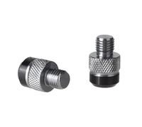1 Pair Motorcycle M10*1.25 Aluminum Mirror Hole Plugs Screws Bolts Covers Compatible With(Titanium LH-RH)