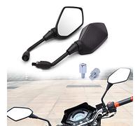1 Pair Motorcycle Rear View Mirrors 10mm 8mm Back Side Convex Mirror For Aprilia RSV MILLE RSV4 TUONO For Benelli Tnt600 Tnt300 (Color : Carbon Fiber)