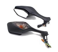 1 Pair Motorcycle Rear View Mirrors Foldable Rearview Side With LED Turn Signal Light Auto Accessories Motorcycle Mirrors(Smoked)