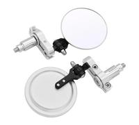 1 Pair Motorcycle Rear View Side Mirror For Suzuki GSX650F GSX1400 For Hayabusa GSXR1300 Glass Lens Replacement Parts(Sliver)