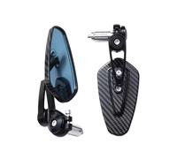 1 Pair Motorcycle Rearview Mirror Carbon Fiber Pattern Handlebar Modified Inverted Rear Motorbike Accessories Motorcycle Rear View Side Mirrors