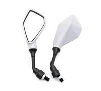 1 Pair Motorcycle Rearview Mirror Replacement Parts Scooter E-bike Reversing Auxiliary Modified Accessories Motorcycle Mirrors(White)