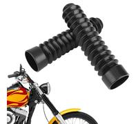1 Pair Motorcycle Rubber Front Fork Covers, 215x30x45mm/8.46x1.18x1.77in Black Universal Motorcycle eBikes Rubber Front Forks Cover Gaiters Gators Boots Fork Guards Dust Cover for Motorbike