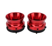 1 Pair NAB Hub Adapter, 10in Polished Aluminum Alloy Reel Hub Loading Device, Universal Fit for ReVox Studer Akai Teac Open Reel Tape Deck Audio Equipment (Red)