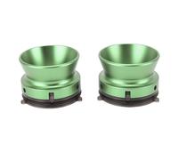 1 Pair Nab Hub Adapters, 1/4 10 Inch Reel to Reel Tape Opener, Polished Aluminium Nab Hub Device, Universal Loading Device for Studer, B67, Tape Recorder Accessories (Green)