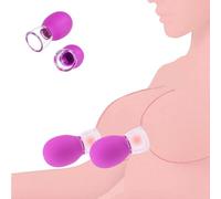 1 Pair Nipple Suckers BDSM Toys Nipple Stimu-lator Massager, for Women Couples Pleasure Suckers Women Adult Sex Toys (Purple)