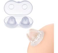 1 Pair Nipple Suckers for Pressure, Nipple Toys for Women, Soft Silicone Nipple Corrector Nipple Sucker Suction Breast Stimulator Sex Toys for Woman Man(with case)