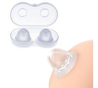 1 Pair Nipple Suckers for Pressure, Nipple Toys for Women, Soft Silicone Nipple Corrector Nipple Sucker Suction Breast Stimulator Sex Toys for Woman Man (White)