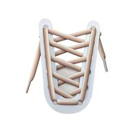 1 Pair No Tie Elastic Shoelaces Flat Polyester Laces for Sneakers Men Women(White brown,120cm)