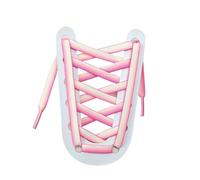 1 Pair No Tie Elastic Shoelaces Flat Polyester Laces for Sneakers Men Women(White dark pink,140cm)