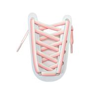 1 Pair No Tie Elastic Shoelaces Flat Polyester Laces for Sneakers Men Women(White pink,140cm)