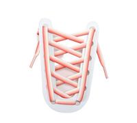 1 Pair No Tie Elastic Shoelaces Flat Polyester Laces for Sneakers Men Women(White red,120cm)