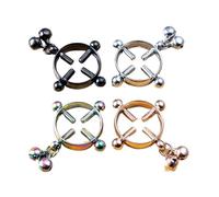 1 Pair Non-Piercing Nipple Ring Adjustable Steel Nipple Clips for Adult Play Bdse Adult Toys for Couples Multicolor One Size