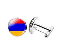 1 Pair Novelty Flag Cufflinks for Men Flag of Armenia Cufflink Airplane Cufflinks Birthday Anniversary Wedding Jewellery Business Gift with Jewellery Box