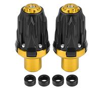 1 Pair of 10mm Motorcycle Exhaust Frame Sliders Anti Crash Pads Falling Protector for Racing Fast Speed Driving 5 Colors Aluminum Alloy Nylon T6063 Anodized 119x57mm (Gold)