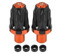 1 Pair of 10mm Motorcycle Exhaust Frame Sliders Anti Crash Pads Falling Protector for Racing Fast Speed Driving 5 Colors Aluminum Alloy Nylon T6063 Anodized 119x57mm (Orange)