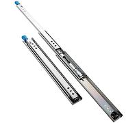 1 Pair of 28" Full Extension Drawer Slides with Lock Heavy-Duty Ball Bearing Telescopic Rails Side Mount Smooth Close 711mm Load Capacity for Cabinets