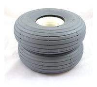 1 Pair of 3.00-4 Grey Solid Ribbed Mobility Scooter Tyres (260x85)(300x4)