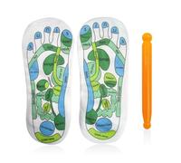 1 Pair of Acupoint Map Socks and 1 Acupoint Stick, Foot Acupoint Massage Socks, Cotton Socks, Breathable Socks, Elastic Socks, Durable Cotton Socks, Unisex
