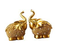 1 Pair of Animal Elephant Figures Gifts for a Pair of Elephant Lucky Sculpture Feng Shui Elephant Figure Lucky Decoration Lovers Desk Elephant Car Resin