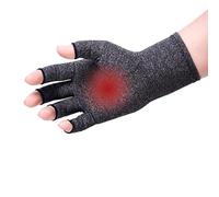 1 Pair of Arthritis Fingerless Gloves Rheumatoid Osteoarthritis Gloves Compression Gaming Hand Therapy Raynaud Syndrome Computer Gloves Hand Warmers Anti-Arthritis (Grau)