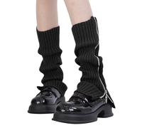 1 Pair Of Black Leg Warmers, Long Leg Warmers, Knitted Leg Warmers, Clothing Accessories, Warm Leg Warmers, Winter Women'S Leg Warmers