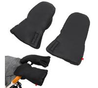 1 Pair of Black Stroller Gloves, Stroller Manual Heater, Waterproof Windproof Plus Fleece Gloves, Warm Gloves, Winter Gift for New Parents